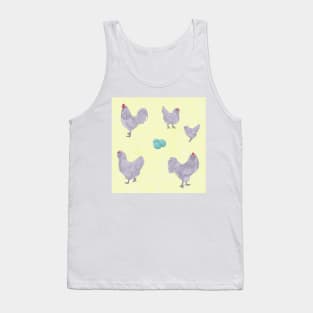 Lavender Ameraucana Pattern Yellow Tank Top